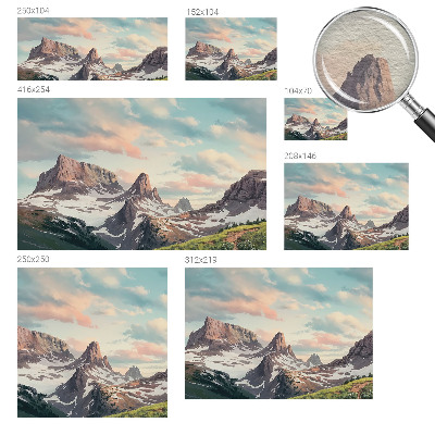 Fototapeta s potlačou na vliese Horská panoráma