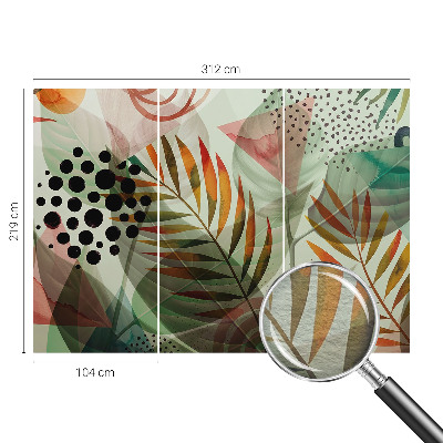 Dekoratívna fototapeta na stenu Abstraktné listy