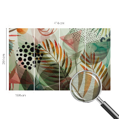 Dekoratívna fototapeta na stenu Abstraktné listy