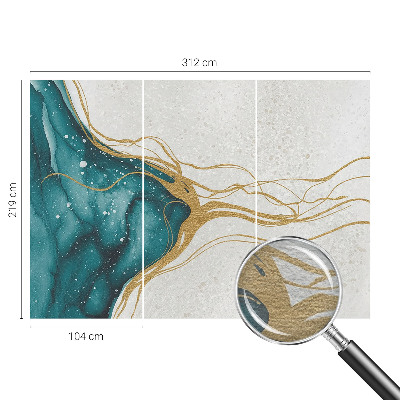 Moderná fototapeta Tyrkysové čiary