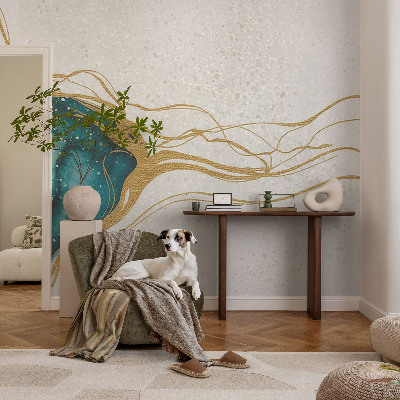 Moderná fototapeta Tyrkysové čiary