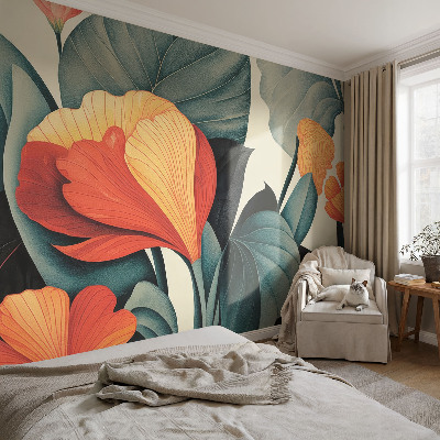 Luxusná tapeta Farebné kvety