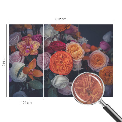 Dekoratívna fototapeta na stenu Farebná kytica