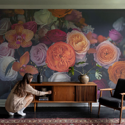 Dekoratívna fototapeta na stenu Farebná kytica