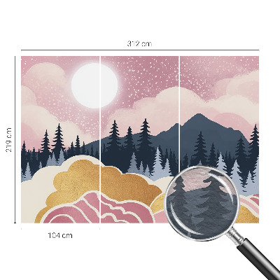 Fotografická tapeta na vliese Ružový západ slnka