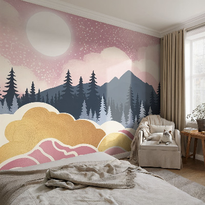 Fotografická tapeta na vliese Ružový západ slnka