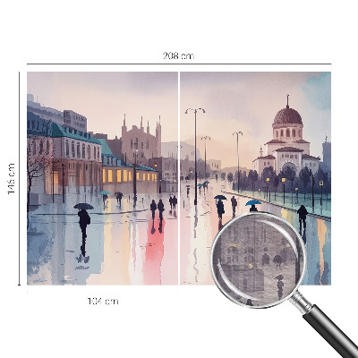 Fototapeta na stenu Daždivá prechádzka