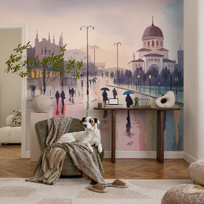 Fototapeta na stenu Daždivá prechádzka