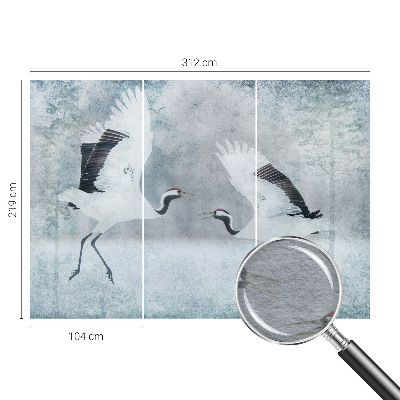 Vliesová tapeta na stenu Harmonické žeriavy