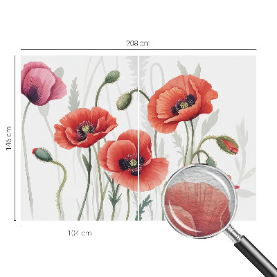 Vliesová fototapeta Červené vlčie maky