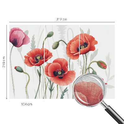 Vliesová fototapeta Červené vlčie maky