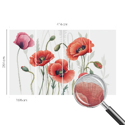 Vliesová fototapeta Červené vlčie maky