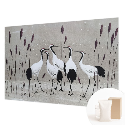 Luxusná tapeta Kŕdeľ žeriavov