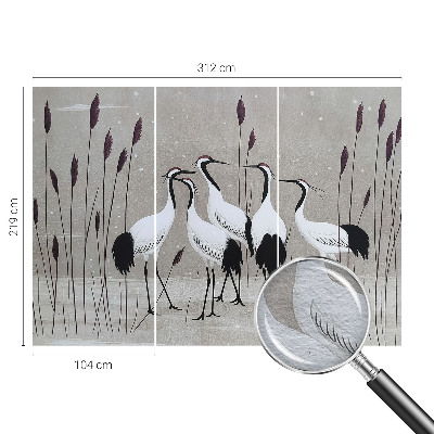 Luxusná tapeta Kŕdeľ žeriavov