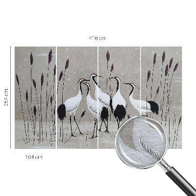 Luxusná tapeta Kŕdeľ žeriavov