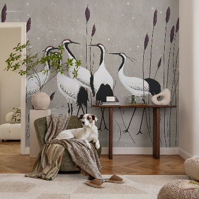 Luxusná tapeta Kŕdeľ žeriavov