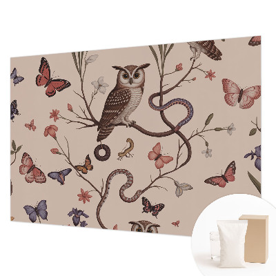 Vliesová tapeta na stenu Sova príroda