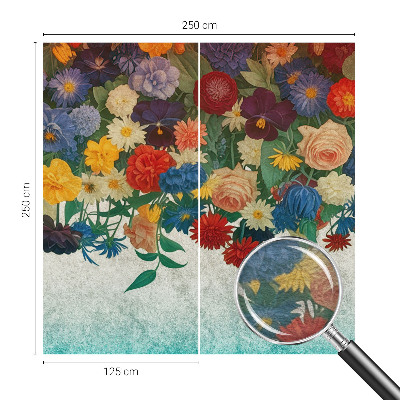 Vliesová fototapeta pre deti Farebné kvety