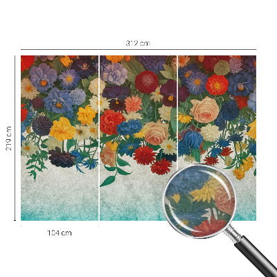 Vliesová fototapeta pre deti Farebné kvety