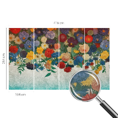 Vliesová fototapeta pre deti Farebné kvety