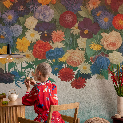 Vliesová fototapeta pre deti Farebné kvety