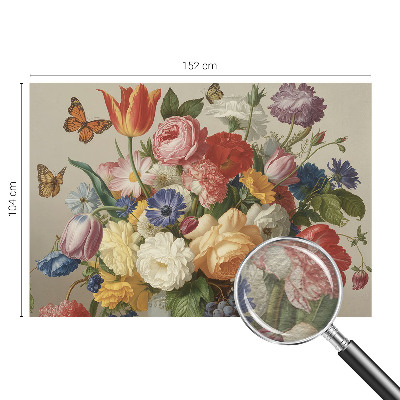 Fotografická tapeta na vliese Kvety a motýle