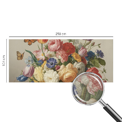 Fotografická tapeta na vliese Kvety a motýle