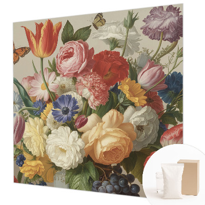 Fotografická tapeta na vliese Kvety a motýle