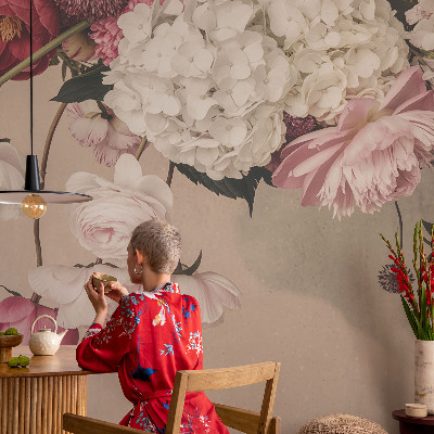 Fototapeta s potlačou na vliese Romantické kvety