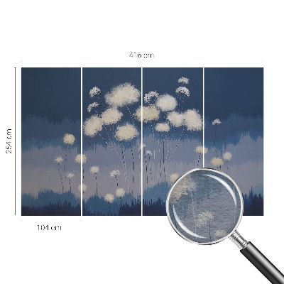 Moderná fototapeta Biele púpavy