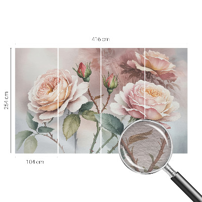 Vliesová fototapeta Pastelové ruže