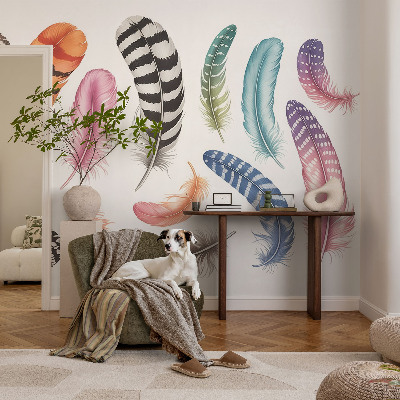 Vliesová tapeta na stenu Pastelové pierka