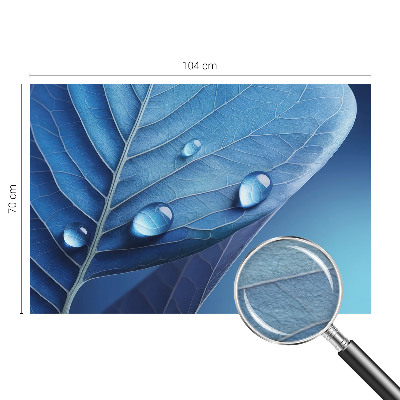 Fotografická tapeta na vliese Modrý list