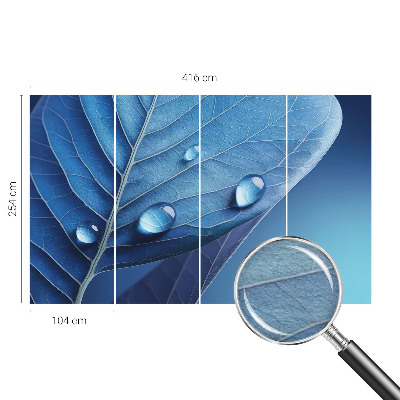 Fotografická tapeta na vliese Modrý list