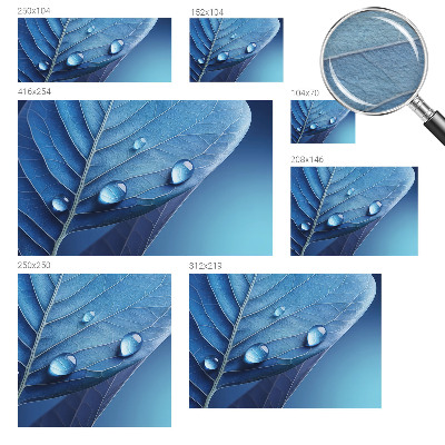 Fotografická tapeta na vliese Modrý list