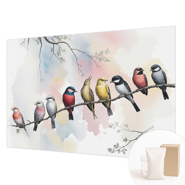 Fototapeta s potlačou na vliese Vtáky na konári