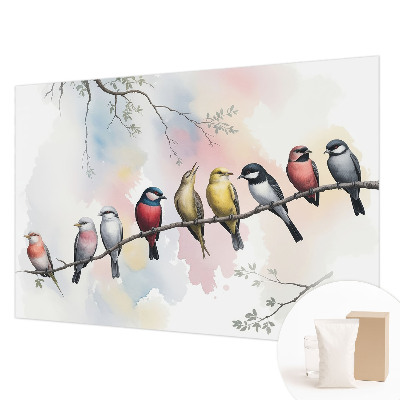 Fototapeta s potlačou na vliese Vtáky na konári