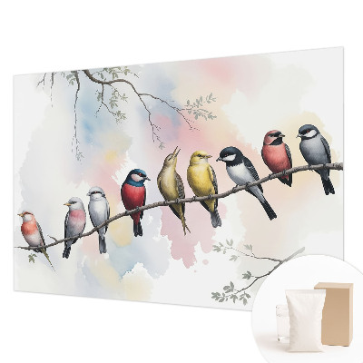 Fototapeta s potlačou na vliese Vtáky na konári