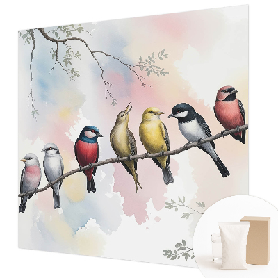 Fototapeta s potlačou na vliese Vtáky na konári