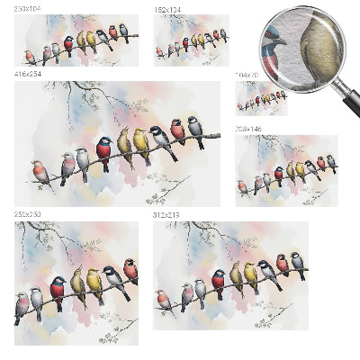 Fototapeta s potlačou na vliese Vtáky na konári