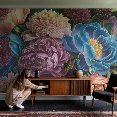 Vliesová fototapeta s potlačou Farebné kvety