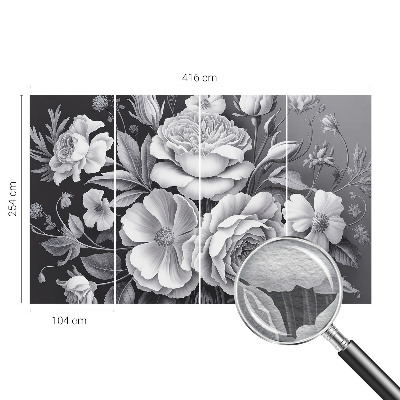 Fototapeta do spálne Sivé kvety