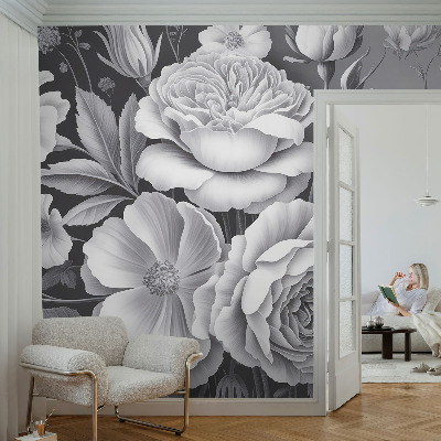 Fototapeta do spálne Sivé kvety