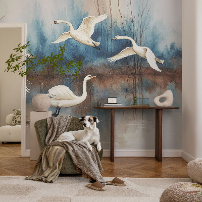 Fototapeta s potlačou na vliese Vtáky za letu