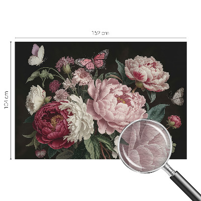 Vliesová fototapeta pre deti Pivonky a motýle