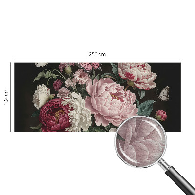 Vliesová fototapeta pre deti Pivonky a motýle