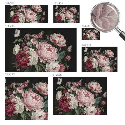 Vliesová fototapeta pre deti Pivonky a motýle