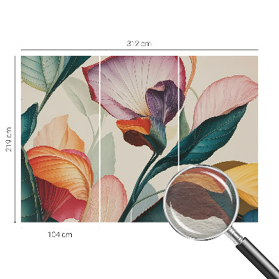 Fototapeta na mieru do obývačky Farebné kvety