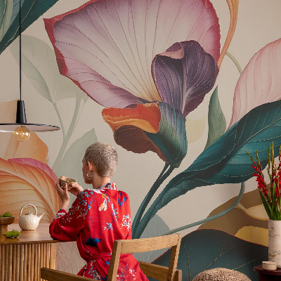 Fototapeta na mieru do obývačky Farebné kvety