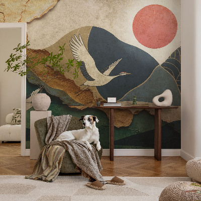 Fototapeta do spálne Žeriavy z východu